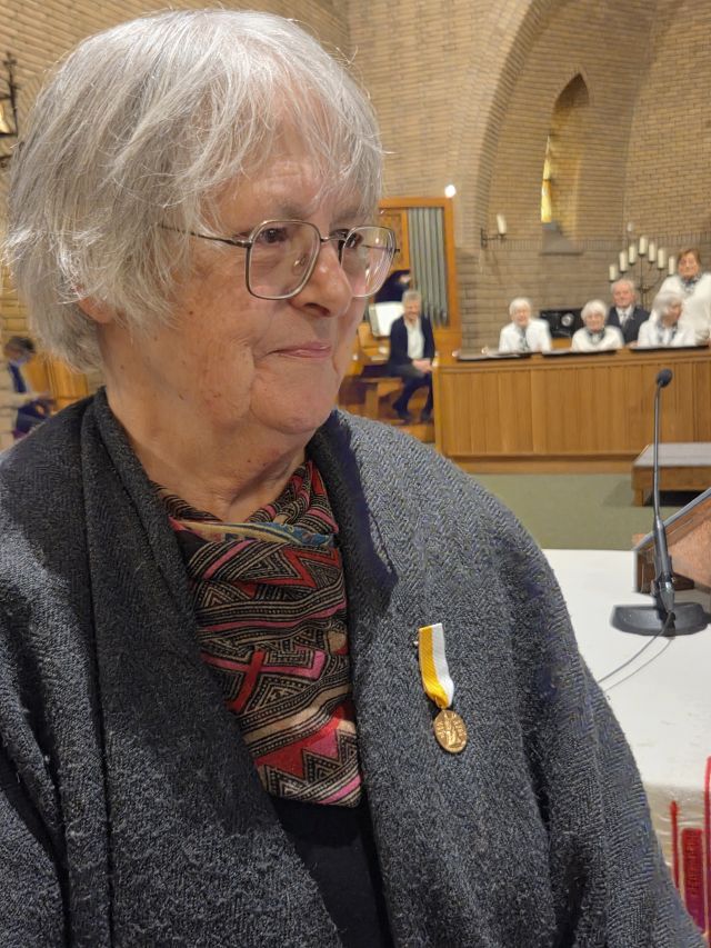 Dirigente-re[petitor Mevr. Goedele Scheifes 50-jarig gouden jubileum